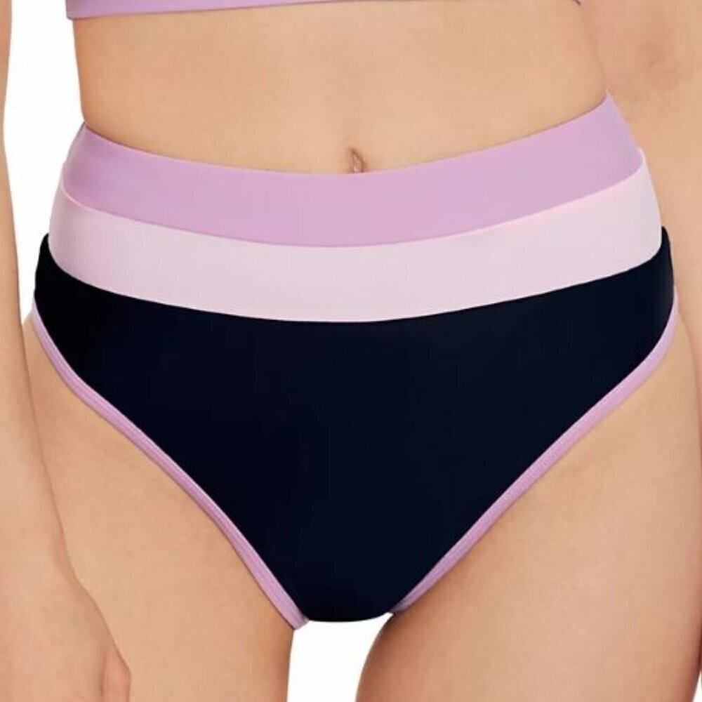Salt+Cove NWT Retro Juniors Colorblock High-Waist Bikini Bottoms Women's Size XS
